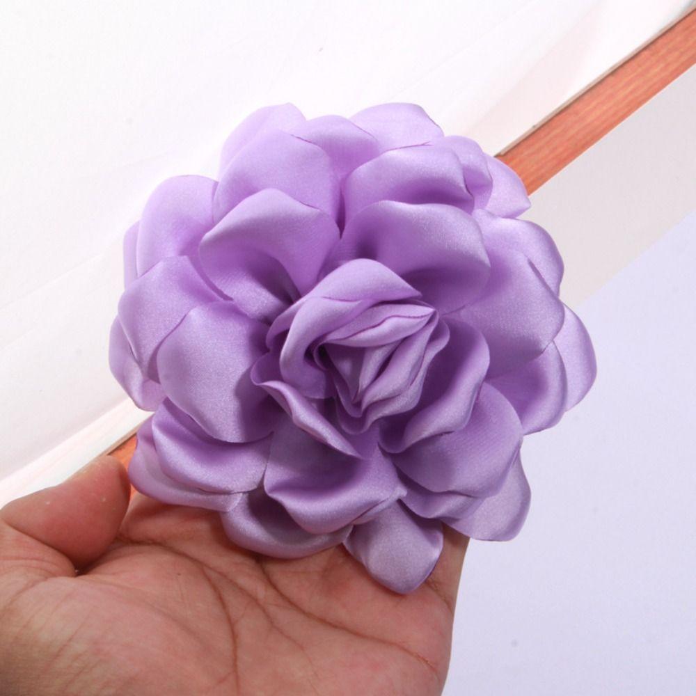 Handmade Lapel Pin Accessories Fabric Artificial Flowers DIY Sewing Patches  for Headbands Headwear