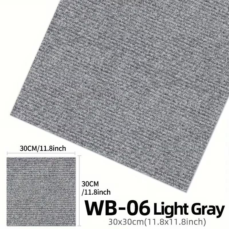 Квадратные самоклеящиеся ковровые плитки для офиса и дома, нескользящие полиэстеровые ковры на вспененной основе, однотонный узор, украшение офиса и крыльца