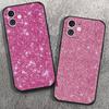 Розовый блестящий чехол для телефона для iPhone 17 Air 16 15 14 13 Pro Max 11 12 Черный силиконовый чехол