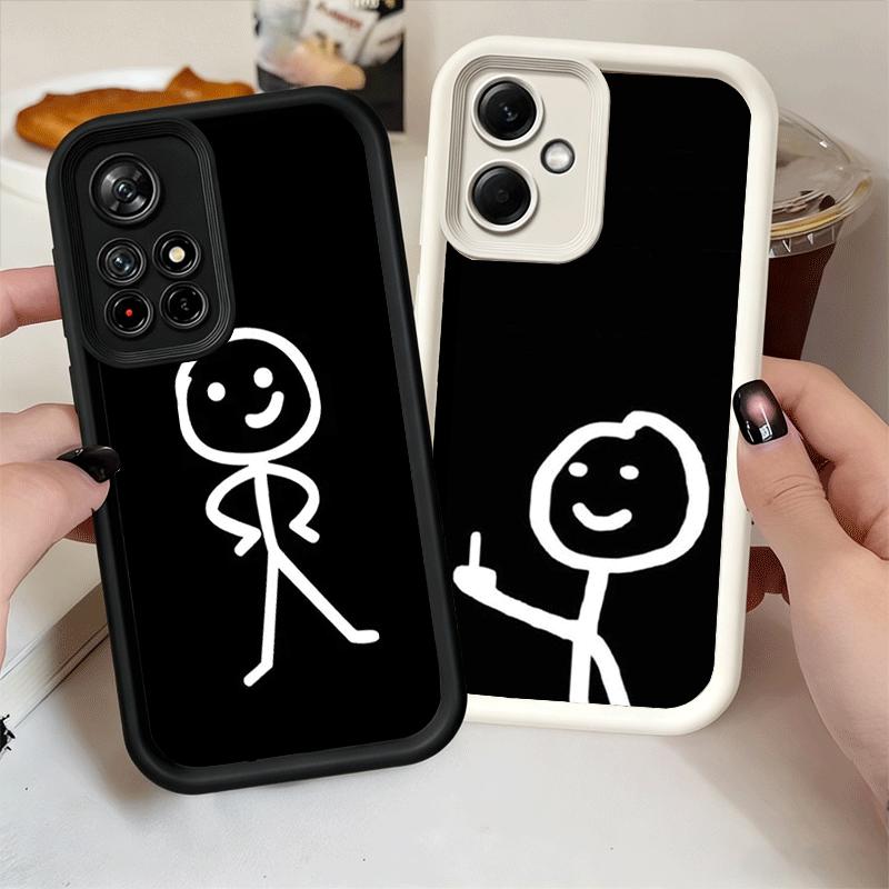 Чехол для телефона Xiaomi Redmi Note 15 14 13 Pro Plus Funny Stickman Matchman Shell 12S 11 11S 11T 5G 14S из мягкого силикона.