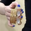[Золотое плетение Пэй Ин] Многослойный открытый браслет золотого плетения, легкая роскошь, высокая ценность, универсальный браслет, комплект для ношения, женские украшения