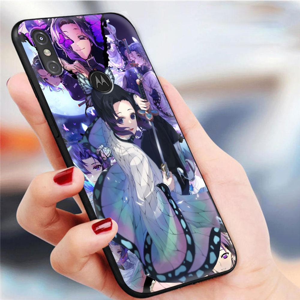 Чехол для телефона Motorola Moto G9 Play One Fusion Plus G8 Power G Stylus Hyper E7 Edge Lite, черный чехол в стиле аниме «Убийца демонов»