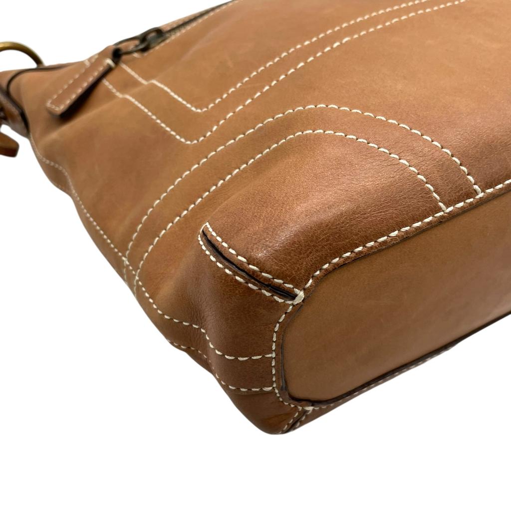 Used COACHShoulder Bag Brown Leather Women