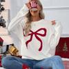 Loose Long Sleeve Crew Neck Christmas Sweater For Women