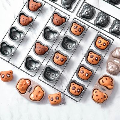 Форма для выпечки медведя, антипригарная форма из углеродистой стали, сделай сам, милые формы для конфет, инструменты для украшения торта, форма для печенья, конфет, аксессуары для выпечки