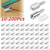 10-200pcs Self-tapping Screws Cabinet Bracket Laminate Support Glass Studs Pegs Nonslip Partition Nail For Wooden Cabinets Wardrobes