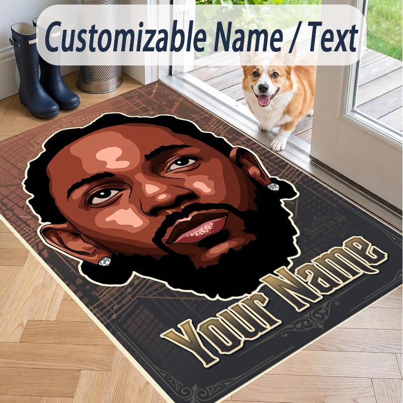 Custom Text Kendrick Lamar Pattern Floor Rug Soft Indoor Carpet Mat Living Room Bedroom