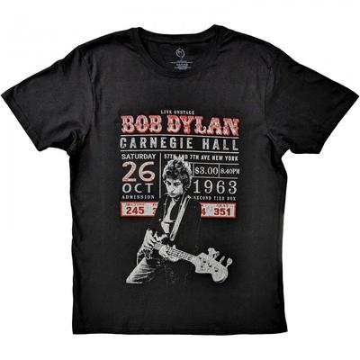 Bob Dylan Унисекс Хлопковая футболка Carnegie Hall '63 для взрослых