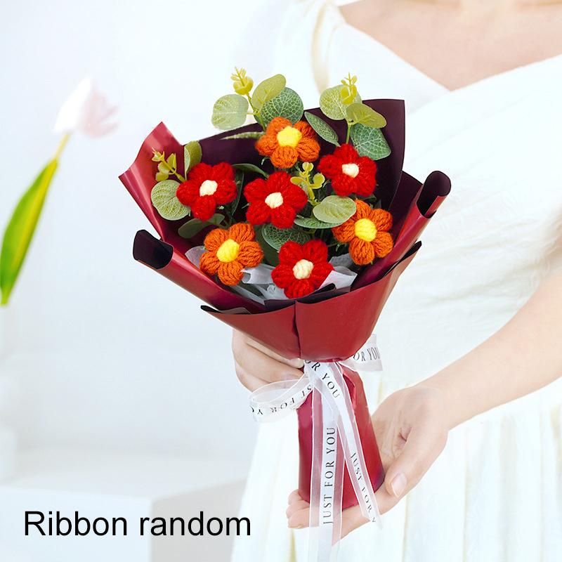 Вязаный крючком цветок-пух ручной работы своими руками на День святого Валентина День матери реквизит для фотосъемки искусственный