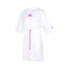 Командный Городской Значок Удобный Дышащий Круглый Вырез Повседневное Спортивное Платье с Коротким Рукавом Женские платья Белый 626618-02