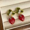 Легкие серьги-клубники из смолы, 3D-подвеска в виде фруктов, модные ювелирные украшения для модниц