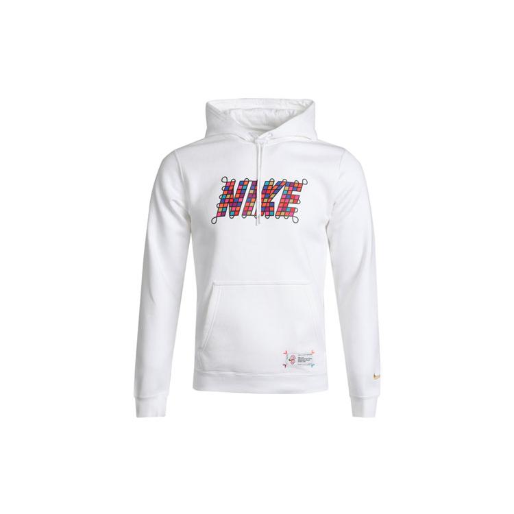 Nike Толстовки Мужские Белые С Капюшоном Средней Посадки Обычные DH1382-100