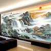 Rising Sun Dongsheng Diamond Painting Full Drill Living Room Landscape Painting Paste Brick Painting New ModernHand Point Drill Cross Stitch Mosaicart