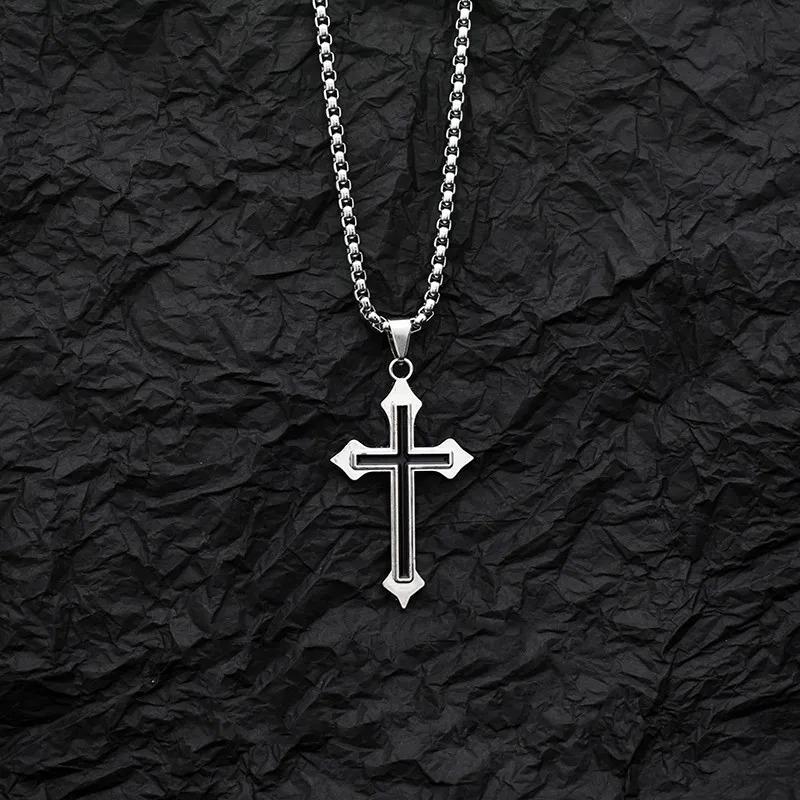 Модный Индивидуальный Ретро Готический Крест Ожерелье Для Мужчин И Женщин Уличный Хип-Хоп Законодатели Моды Универсальный Пе
