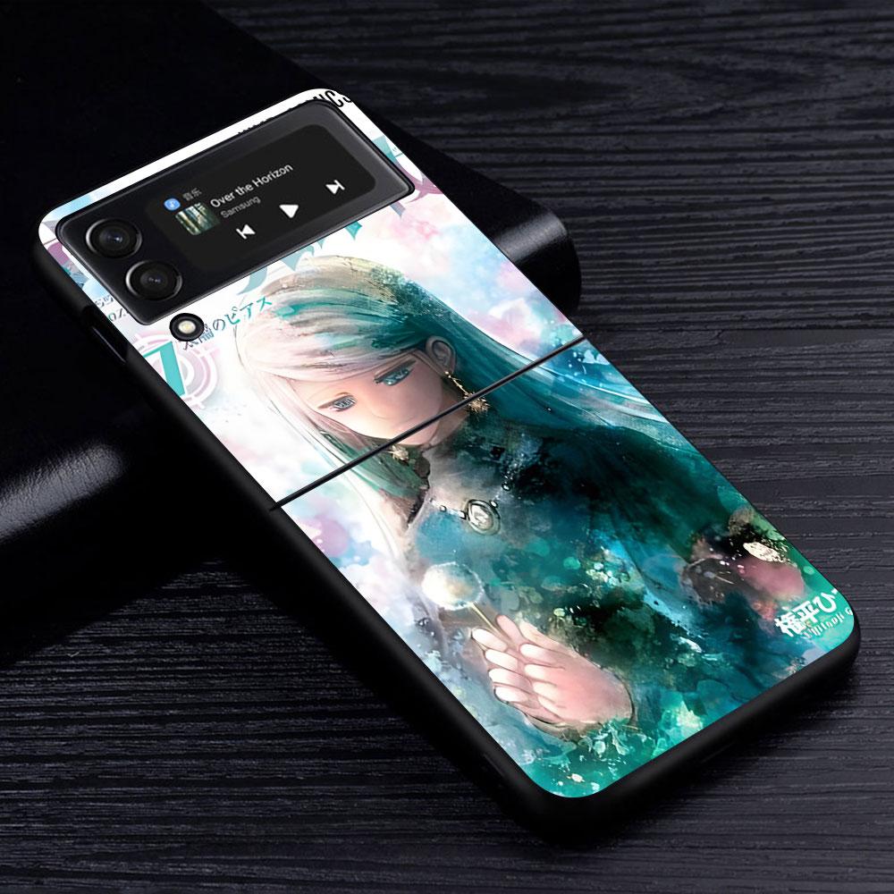 Чехол Yozakura Family Mission для Samsung Galaxy Z Flip4 Flip3 5G, жесткий ПК-чехол для мобильного телефона Z Flip 4 3, черный, чехол Zflip4 Zflip3