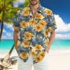 Men's Fashion Loose Hawaiian Printed Short Sleeve Beach Shirt