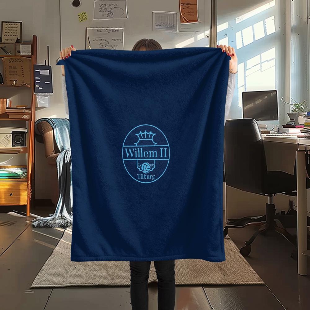 Football Club William II Print Flannel Blanket, High quality Comfortable for All Seasons, Home Decor, Warmth and Comfort