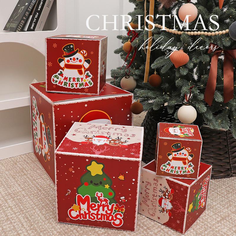Подарочная упаковка Рождественская коробка с мультяшным дизайном для ежедневного дарения на праздник