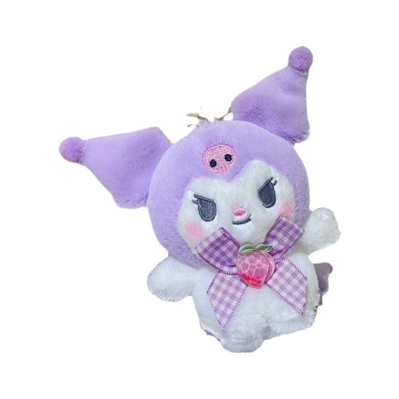 Cute Sanrio Series Plush Keychain Adorable Stuffed Dog Bag Charm Soft 10cm