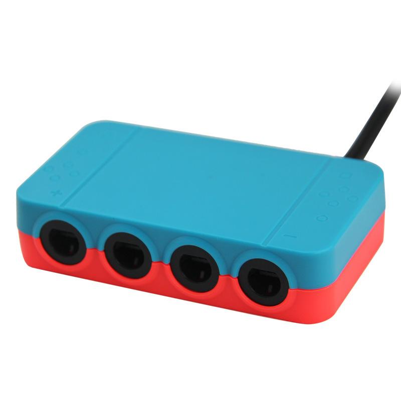 4 Port Gamecube Controller Adapter for GC To Switch/WII U/PC Conversion Box Game Handle Converter for Multi-Player Games