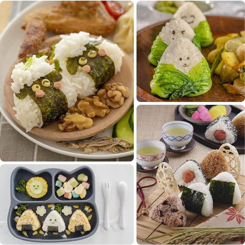 Stainless Steel Rice Ball Mold Sushi Maker Press Maker Sushi Triangle Mould Japanese Onigiri Rice Ball Bento Gadget Machine Kitchen Accessories Tool
