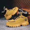 Модная мужская зимняя обувь, повседневная платформа, шнуровка, мужская зимняя обувь, флис, распродажа, новинка, для активного отдыха, для походов, удобная, модная, высокое качество
