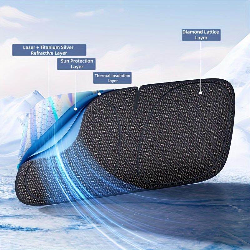 1pc Sunshade with Laser Reflection - Universal Fit, Strong UV Protection, Heat Insulation, and Light Blocking for Front Windshield and Windows