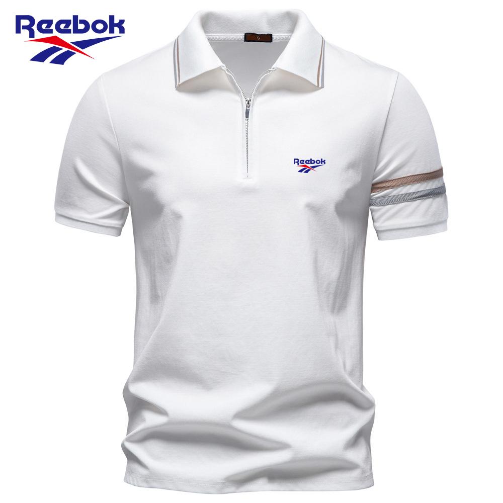 Reebok 2026 Весна/Лето Новая Вышивка Женская Воротник Молния Рубашка-Поло Тенсель Короткий Рукав Поло