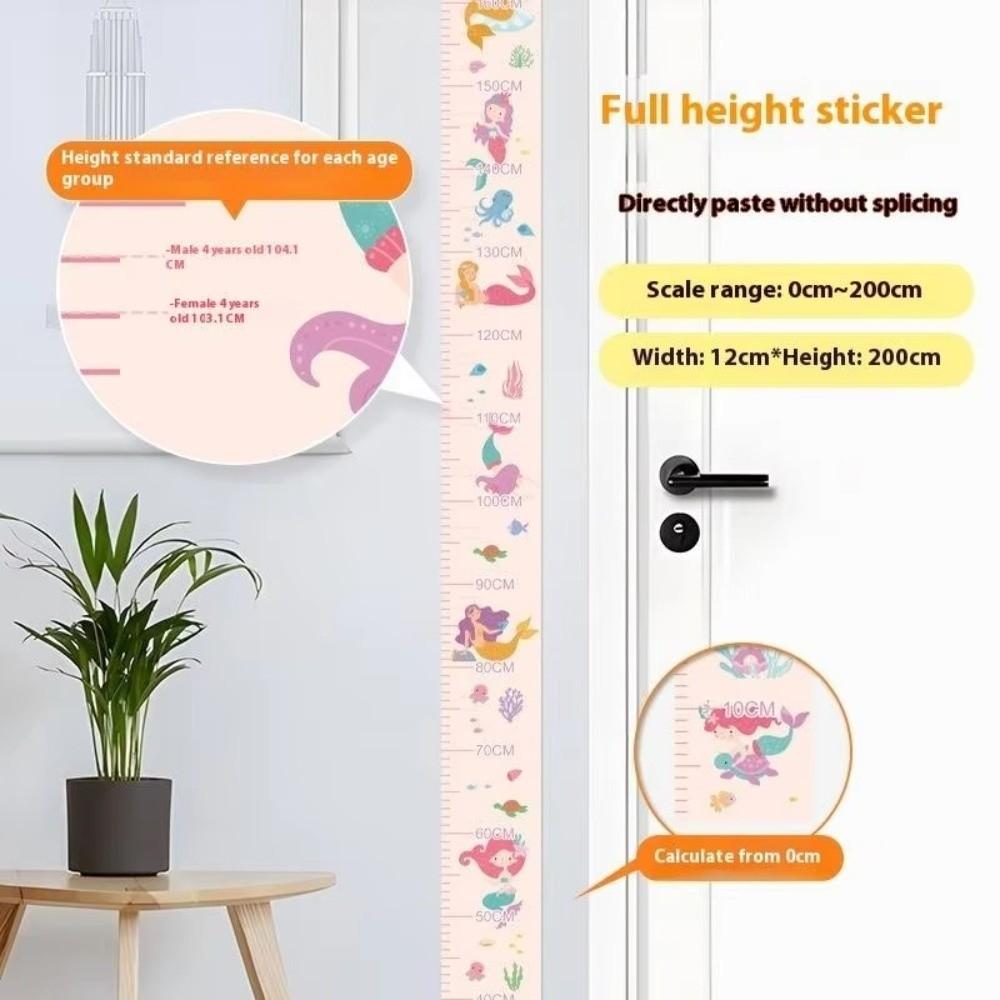 Waterproof Child Growth Chart Self-adhesive Growth Chart Sticker Home Use