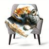 Cute Cat With Roses Home Customization Blankets Soft Cozy Lightweight Allseason Multipurpose Blanket For Picnics Sofas Offices Beds Living Rooms
