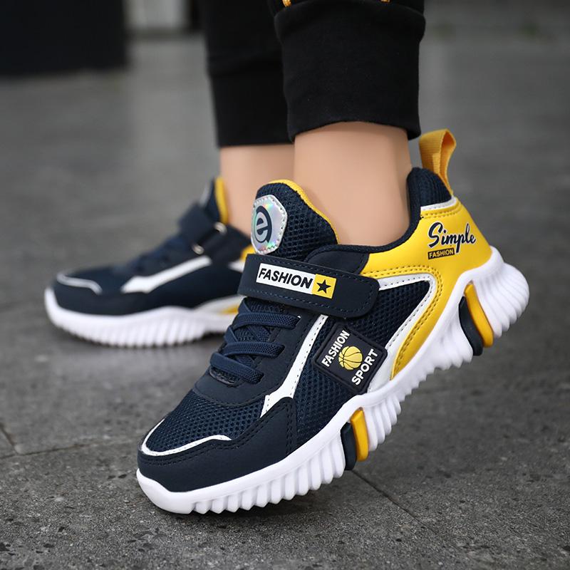 Весенне-осенняя детская спортивная обувь из сетчатого дышащего материала на липучке для мальчиков и девочек, сверхлегкая детская спортивная обувь из ЭВА