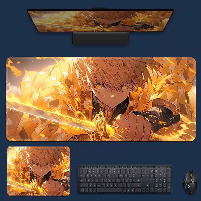 Коврик для мыши Demon Slayer, коврик для клавиатуры и мыши, дешевый, изысканный, игровое оборудование, компьютерное оборудование, аниме, комиксы