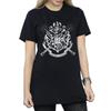 Harry Potter Womens/Ladies Hogwarts Badge Wands Cotton Boyfriend T-Shirt