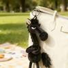 1-10PCS 2026 Year of The Horse Plush Toy Black Pony Mascot Creative Cute Doll Keychain Bag Charm Ornament