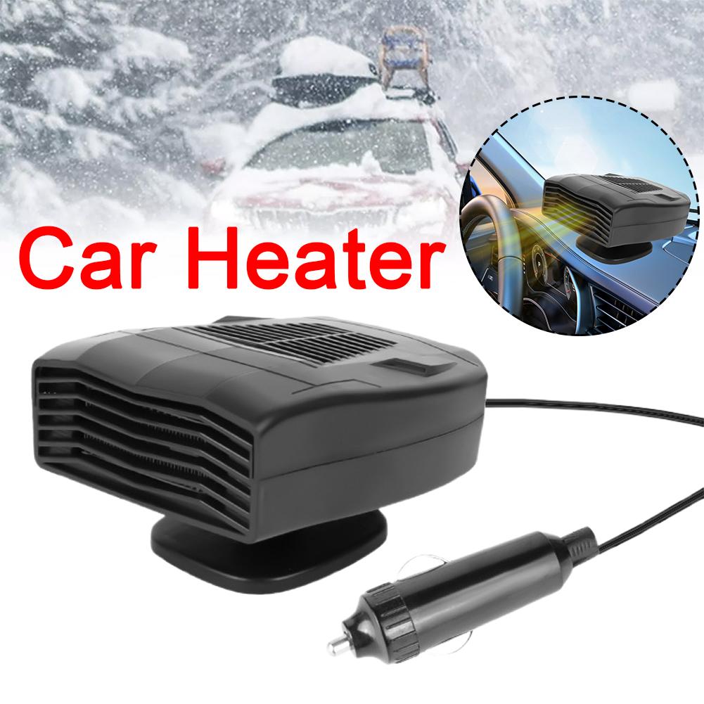 Автомобильный обогреватель с вентилятором 12 В/24 В 2 в 1, автомобильный обогреватель с вращением на 360 градусов, быстрое размораживание окон автомобиля, антизапотеватель для автомобильных аксессуаров C7O3