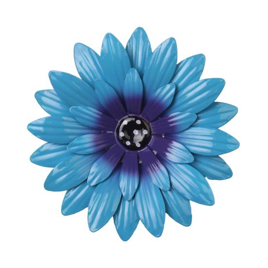 Металлический настенный декор в виде подсолнуха, разноцветные цветы ручной работы для сада, дома, уличного подвесного украшения