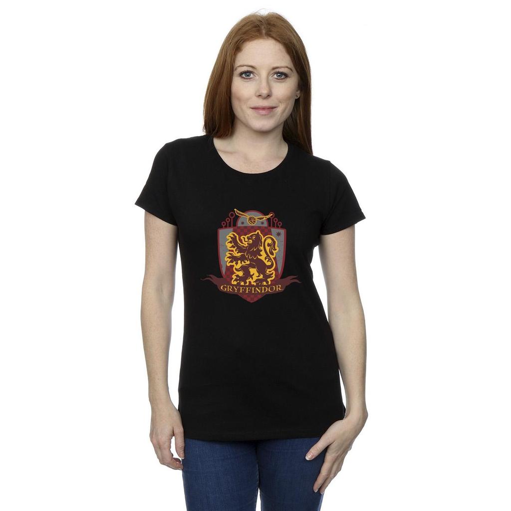 Harry Potter Womens/Ladies Gryffindor Chest Badge Cotton T-Shirt