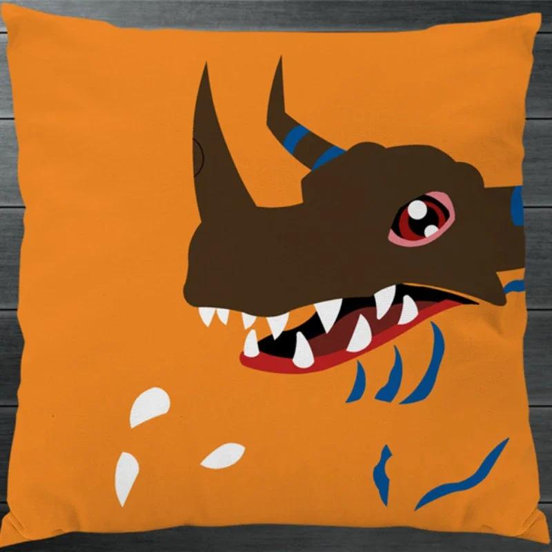 Digimon Adventure Greymon Garurumon 40x40 см наволочка наволочка чехол косплей фанарт подарок КРОВАТЬ/ДИВАН/МАШИНА Декор новый