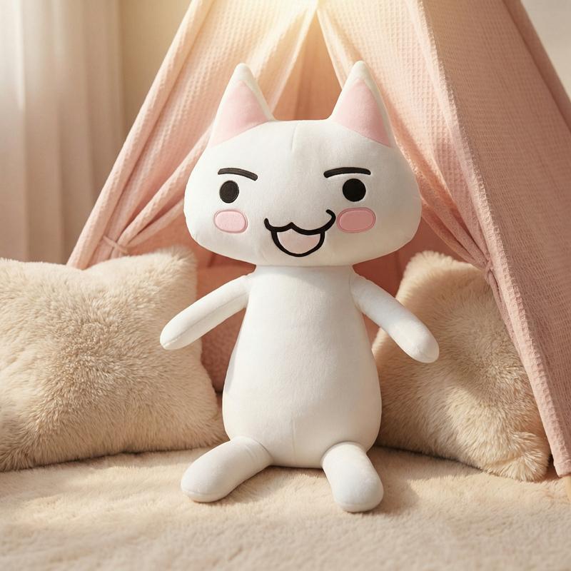 80 см 110 см Большая белая плюшевая игрушка кошка Аниме мягкая игрушка котенок Подушка Подарок на день рождения