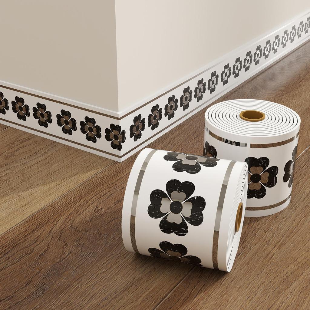 Утолщенный водонепроницаемый самоклеящийся плинтус с видом плитки