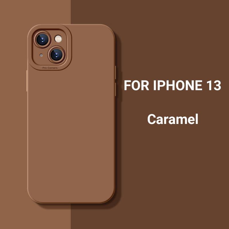 Применимо к чехлу для мобильного телефона iPhone 13 Apple 12Pro кошачий глаз прямой край Озерно-синий силиконовый тпу матовый противоударный чехол