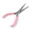 4.5Inch Pink Nail Clips Shaping Pointed Mouth Wearing Tool Long Pliers Manicure Jewelry DIY Professional Nails Accessories