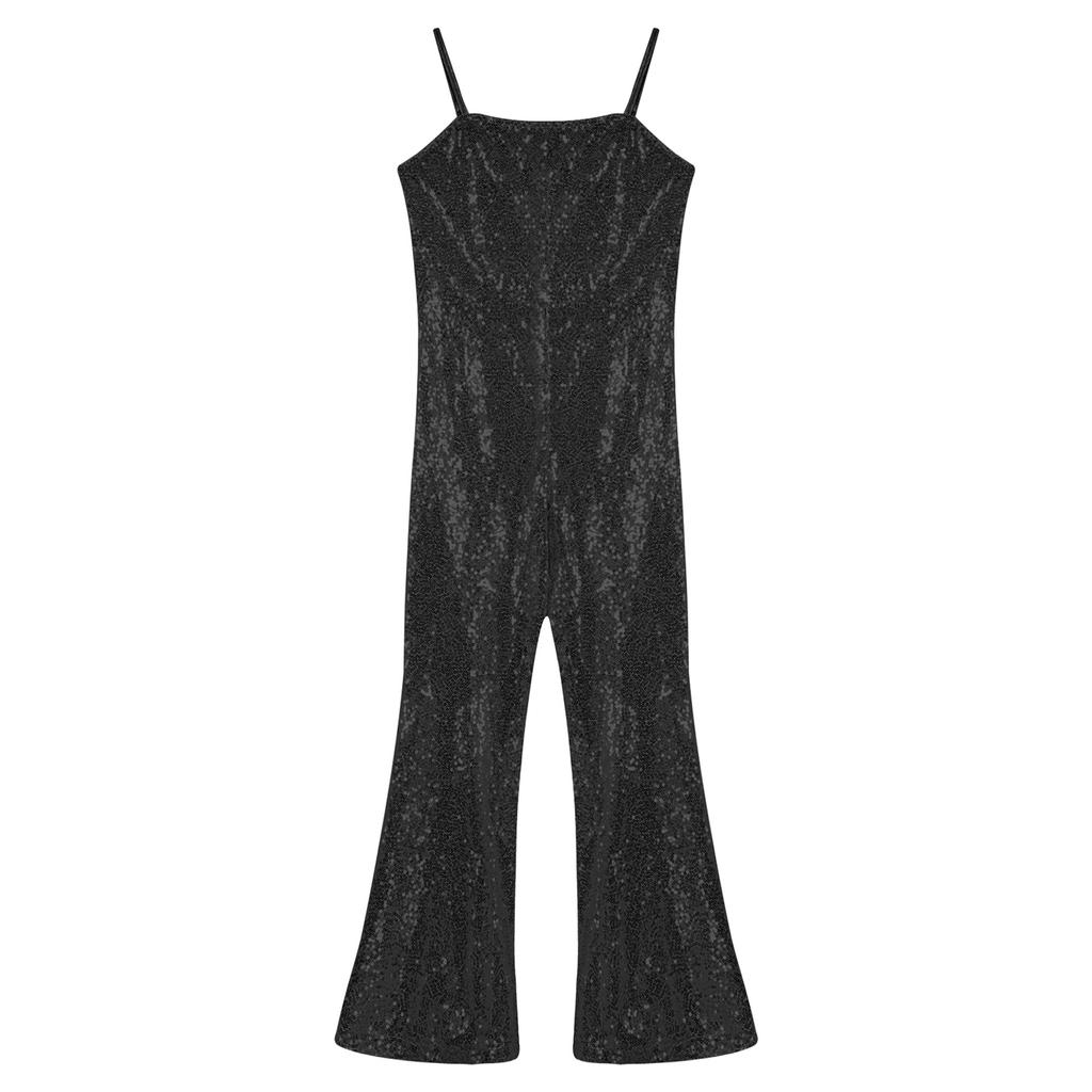 Костюм для танцев в стиле хиппи, дискотека, фанк, танцевальный костюм 70-х, 80-х годов, комбинезон-клеш с блестками и пайетками для Хэллоуина, карнавала