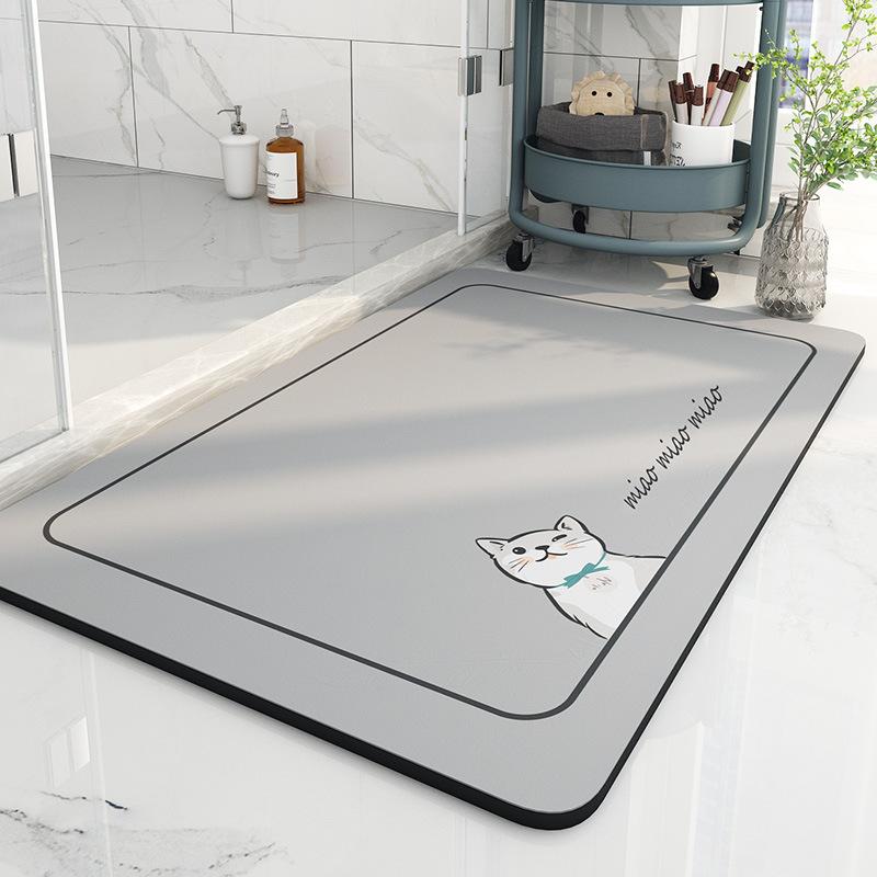Anti-slip Napa Skin Bathroom Absorbent Dry Feet Toilet Doorway Carpet Cat Dog Rug Entrance Door Floor Mats Bedroom Kitchen Soft