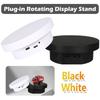 Белый/Черный Электрический Поворотный Столик Круглой Формы Вращающаяся Подставка Дисплей Ювелирных Изделий