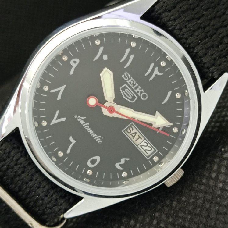 REFURBISHED VINTAGE SEIKO 5 AUTOMATIC 6309A JAPAN MENS ARABIC WATCH A318686-2 Seiko-a318686