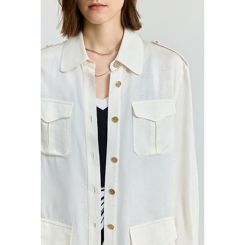 LILY Workwear Commuting White Long-Sleeved Jacket