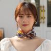 Wave point Ruffle Edge Flower Stripe Female Shawl Printed Scarf Korean Style Scarves Summer Bib