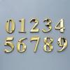 House Number Stickers 3D Self Adhesive Door Plate Sign Digits Apartment Hotel Office Door Address ABS Plastic Label 5cm Silver