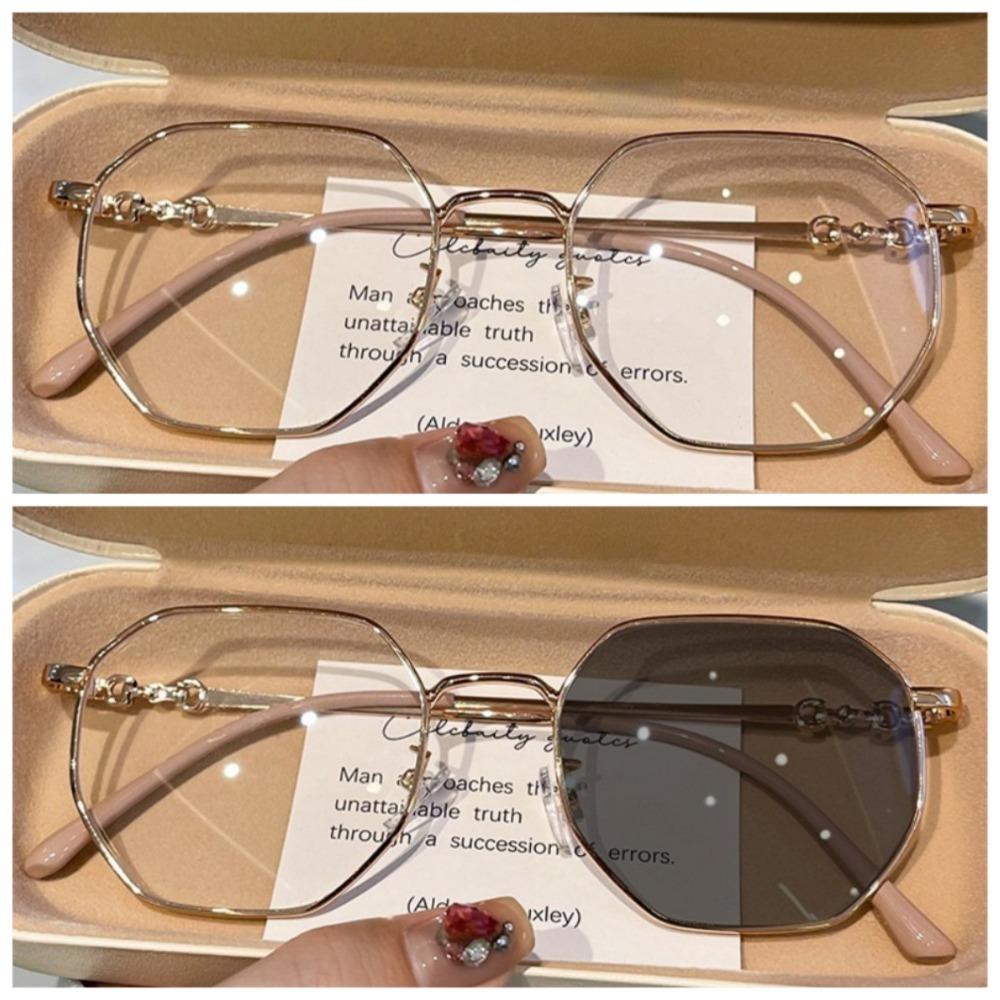 Фотохромные очки для женщин с защитой от синего света, УФ-фильтр UV400, Хамелеон, Сменные линзы, Очки